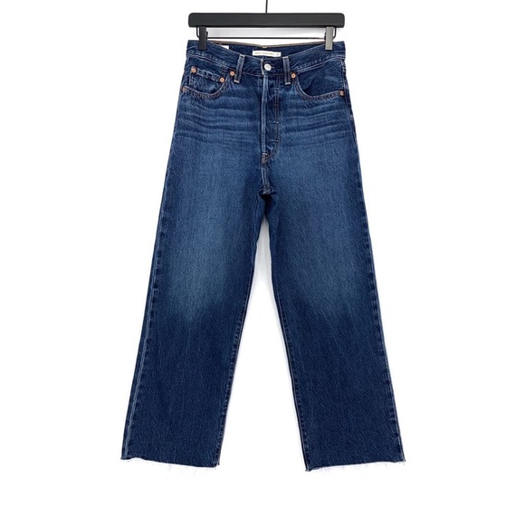 Levi's Denim - LEVI'S Premium Ribcage Straight Ankle Jean Blue Denim 27